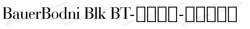 BauerBodni Blk BT-普通西方字体转换